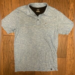 Men’s M Hurley blue and white golf dress shirt
